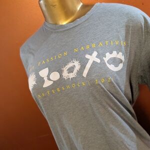 Gray Cotton T-shirt The Passion Narratives After Shock 2023 Size L By Next Level
